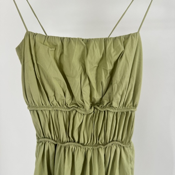 Green COS ruched midi dress - Picture 3 of 4